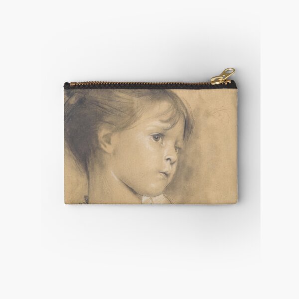 Item preview, Pensive Young Girl Charcoal Portrait Study designed and sold by artofuniverse.