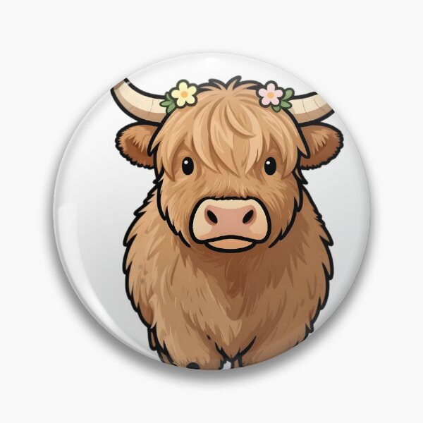 Item preview, Moo-D Cute Highland Cow with Flower Crown Kawaii Cottagecore T-Shirt designed and sold by AVINN-SENPAI.