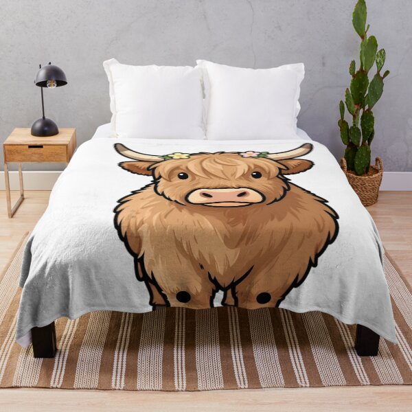 Item preview, Moo-D Cute Highland Cow with Flower Crown Kawaii Cottagecore T-Shirt designed and sold by AVINN-SENPAI.