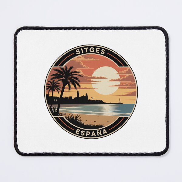 Item preview, Sitges España: Sunset Skyline Badge designed and sold by CircinusStore.