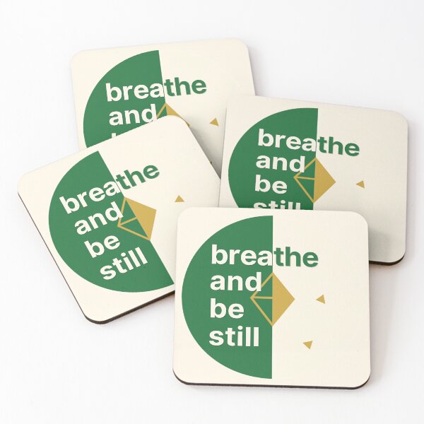 Item preview, Breathe and Be Still – Inspirational Wellness Typography Design designed and sold by CosmicQuietStudio.