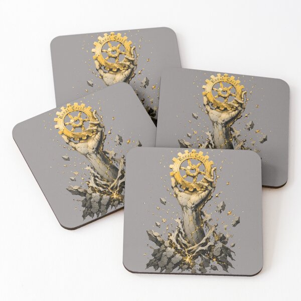 Item preview, Surreal Mechanical Gear Sun Rising from Stone Hand Art designed and sold by RoyalEarthstore.