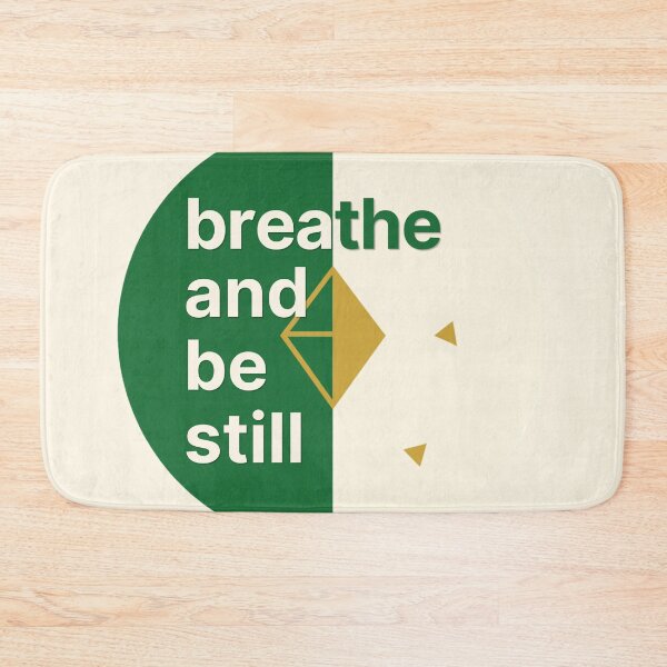 Item preview, Breathe and Be Still – Inspirational Wellness Typography Design designed and sold by CosmicQuietLab.