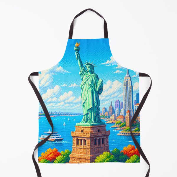 Item preview, If NYC were a video game, this would be the title screen. Limited stock. #pixelart #america #nyc designed and sold by kittenkittenking.