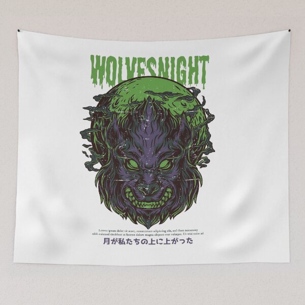 Item preview, Wolves Night - Werewolf Halloween Horror Art designed and sold by BrewChef.