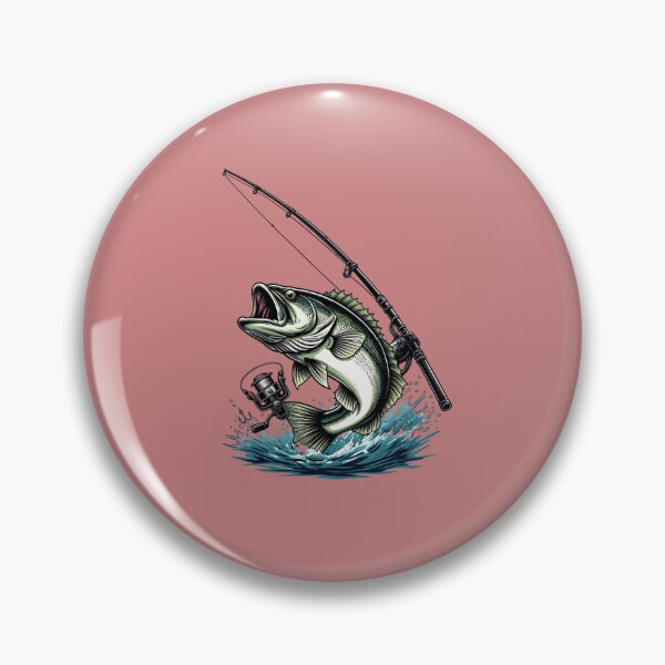 Item preview, Gone Fishing: Vintage Angler and Trophy Bass Art designed and sold by InkWeaveShop.