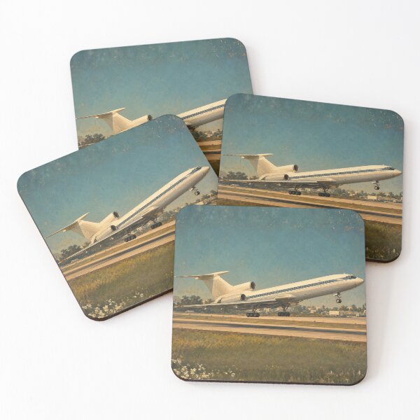 Item preview, Vintage Soviet-Era Passenger Airliner Takeoff Illustration designed and sold by EMaviation_.