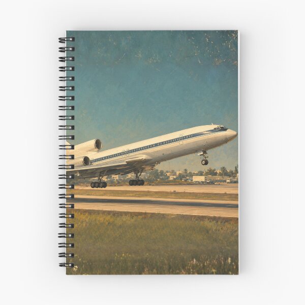 Item preview, Vintage Soviet-Era Passenger Airliner Takeoff Illustration designed and sold by EMairplanes.