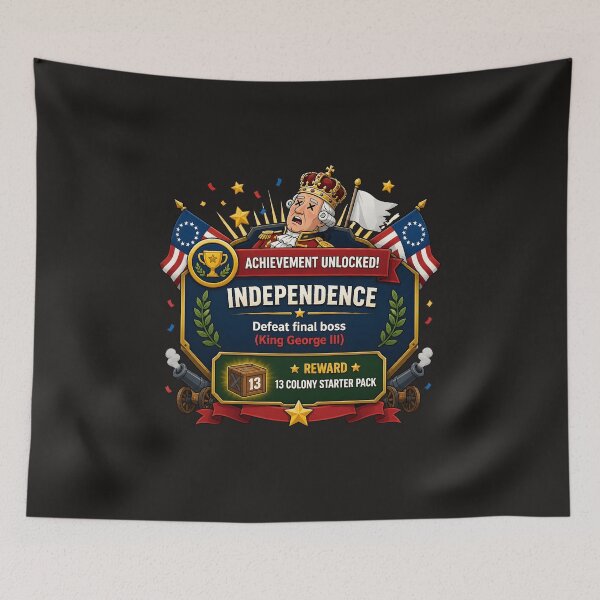 Item preview, Achievement Unlocked Independence Final Boss Gamer 4th of July designed and sold by Red Cub Studio.