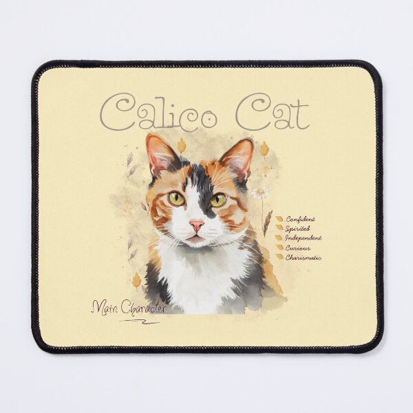 Item preview, Cute Watercolor Calico Cat Main Character Aesthetic Illustration designed and sold by KaBaRen.