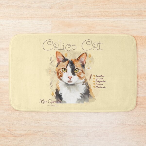Item preview, Cute Watercolor Calico Cat Main Character Aesthetic Illustration designed and sold by KaBaRen.
