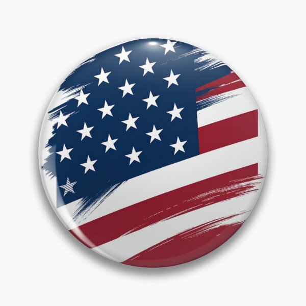 Item preview, Waving Vertical Brush Stroke USA Flag Sticker designed and sold by GeekStickerLab.