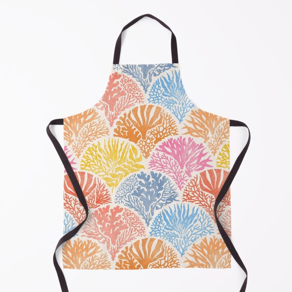 Item preview, Colorful Coastal Coral Block Print Deco  designed and sold by Perrin Le Feuvre.