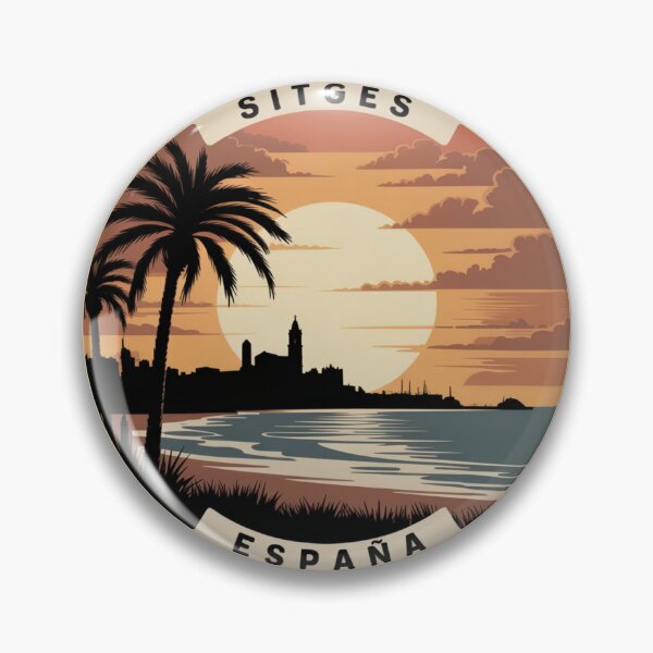 Item preview, Sitges España: Golden Sunset Badge designed and sold by CircinusStore.