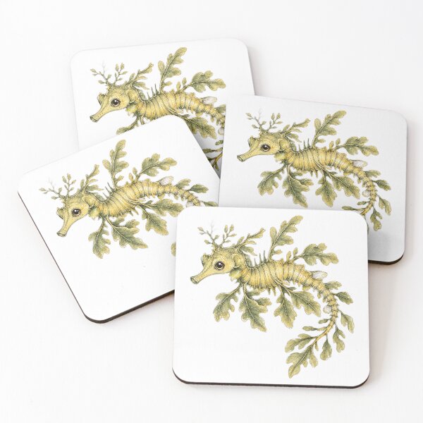 Item preview, Cute Vintage Leafy Seadragon Sticker - Kelp Sea Dragon Illustration designed and sold by PND7777.