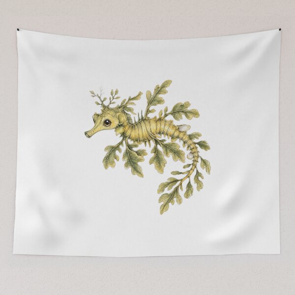 Item preview, Cute Vintage Leafy Seadragon Sticker - Kelp Sea Dragon Illustration designed and sold by PND7777.