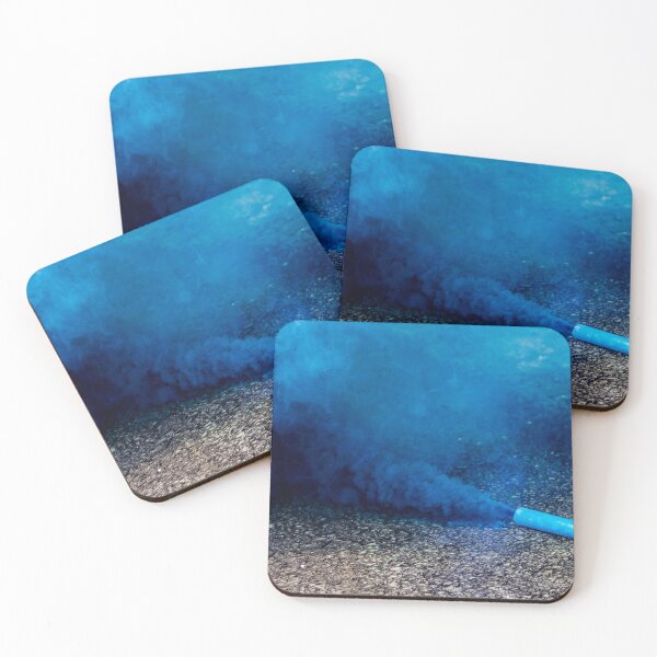 Item preview, Blue Smoke Bomb on Asphalt Producing Dense Colorful Plume and Urban Smoke Effect designed and sold by Nmallia.
