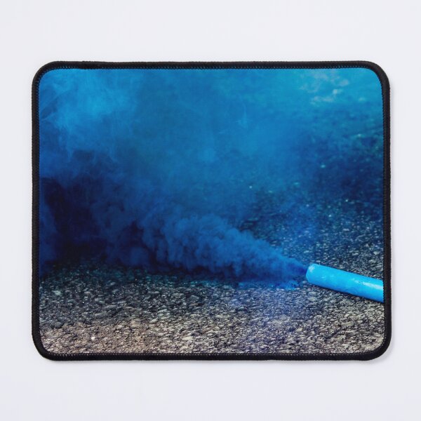 Item preview, Blue Smoke Bomb on Asphalt Producing Dense Colorful Plume and Urban Smoke Effect designed and sold by Nmallia.