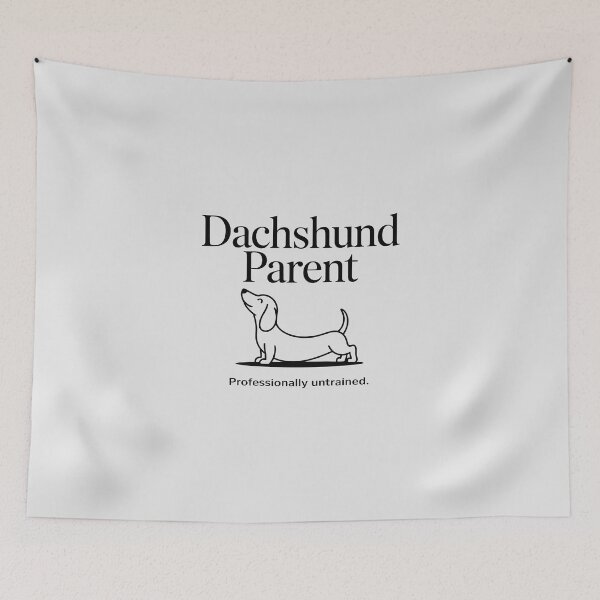 Item preview, Minimalist Dachshund Parent Professionally Untrained Dog Quote designed and sold by Enea Kelo.