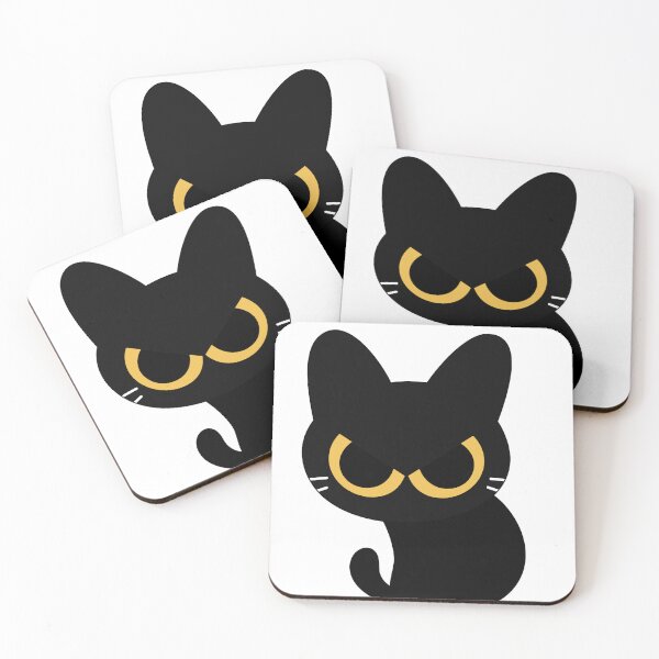 Item preview, Black Cat Side Eye | Funny Witchy Cat Aesthetic Sticker designed and sold by AeraArts.