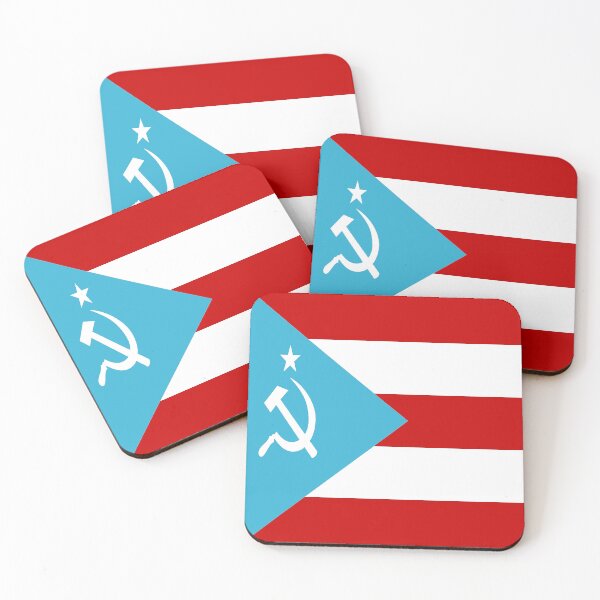 Item preview, Communist Puerto Rico Flag | Marxist Anti-Colonial Design for Stickers, Apparel & Accessories | Decolonial Resistance Art & Boricua Sovereignty Symbol designed and sold by RevolutionToday.
