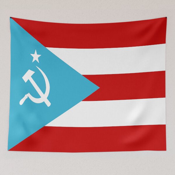 Item preview, Communist Puerto Rico Flag | Marxist Anti-Colonial Design for Stickers, Apparel & Accessories | Decolonial Resistance Art & Boricua Sovereignty Symbol designed and sold by RevolutionToday.