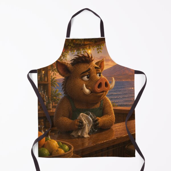 Item preview, Lonely Bartender Boar — Missing My Friends designed and sold by CanaryVibesArt.