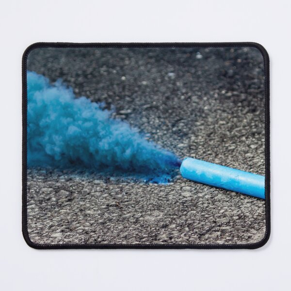 Item preview, Blue Smoke Bomb on Asphalt Producing Dense Colorful Plume and Urban Smoke Effect designed and sold by Nmallia.