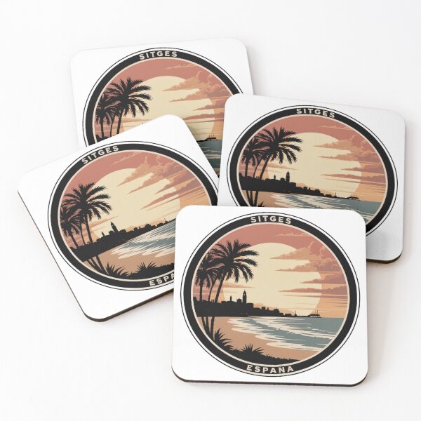Item preview, Sitges España: Sunset Silhouette Badge designed and sold by CircinusStore.