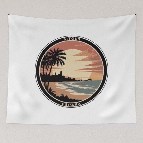 Item preview, Sitges España: Sunset Silhouette Badge designed and sold by CircinusStore.