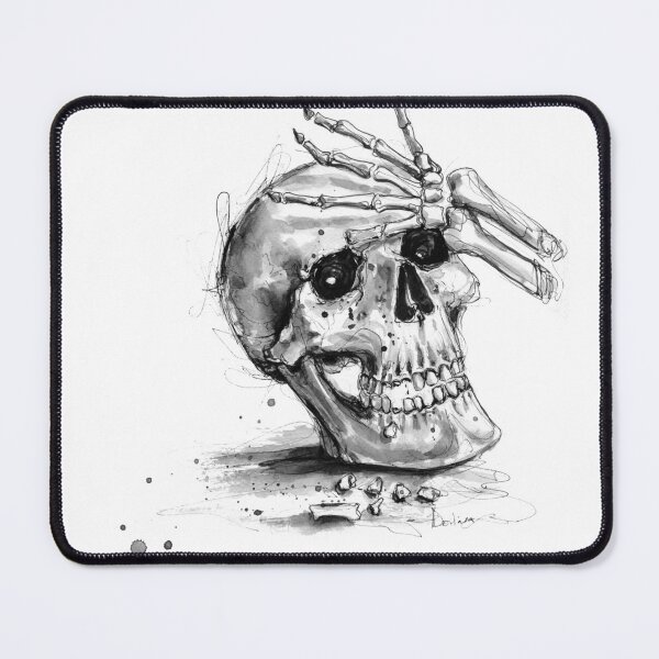 Item preview, Skull Ink drawing designed and sold by Ibreathart.