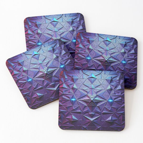 Item preview, Deep Purple Faceted Crystal Mandala Art Print designed and sold by IntelliMindDesigns.