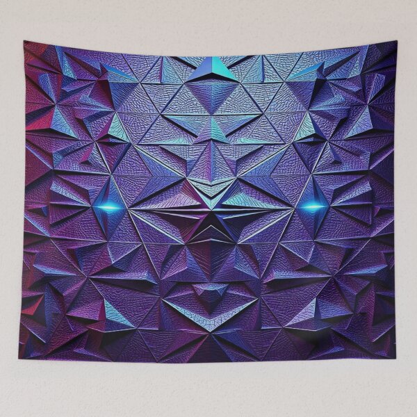 Item preview, Deep Purple Faceted Crystal Mandala Art Print designed and sold by IntelliMindDesigns.