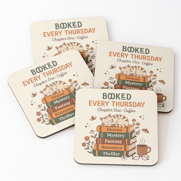 Item preview, Booked Every Thursday Chapter One Coffee Book Lover designed and sold by Whimwick.