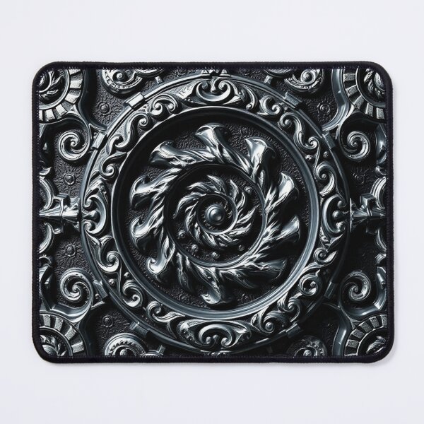 Item preview, Intricate Dark Spiral Baroque Mandala Poster designed and sold by IntelliMindDesigns.