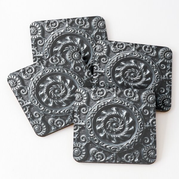 Item preview, Intricate Dark Spiral Baroque Mandala Poster designed and sold by IntelliMindDesigns.