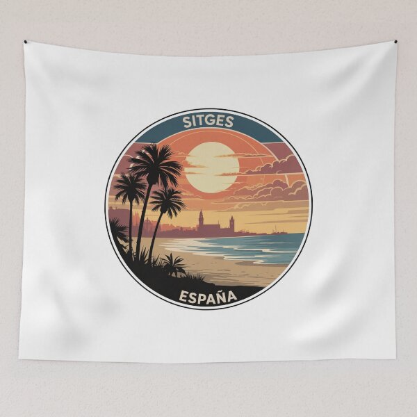 Item preview, Sitges España: Sunset Coastline Badge designed and sold by CircinusStore.