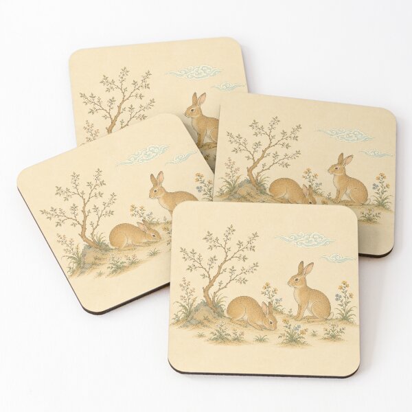Item preview, Woodland Hares Beneath Blossoming Tree designed and sold by TheFourthGarden.