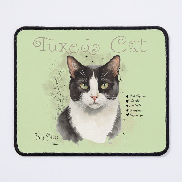 Item preview, Cute Watercolor Tuxedo Cat Tiny Boss Aesthetic Illustration designed and sold by KaBaRen.