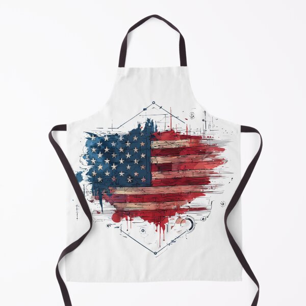 Item preview, Cyberpunk Glitch Abstract US Flag Sticker designed and sold by GeekStickerLab.
