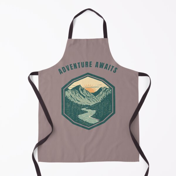 Item preview, Vintage Adventure Awaits Mountain Badge - Retro Outdoor National Park Hiking designed and sold by Larams Studio.