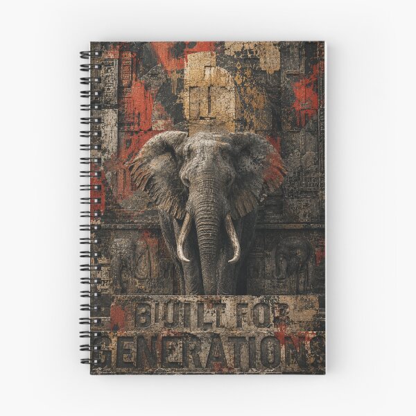 Item preview, Founder Built For Generations Elephant Industrial Canvas Print designed and sold by SavannaStrikes.