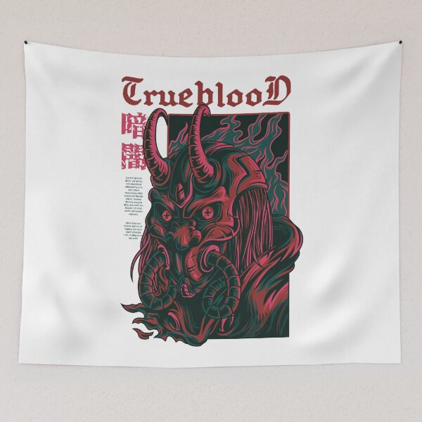 Item preview, Trueblood Cyber Oni - Japanese Demon Techwear Art designed and sold by BrewChef.