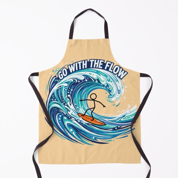 Item preview, Go With the Flow Surf Adventure Stickman Design designed and sold by Chroma Dreams .