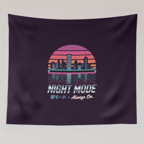 Item preview, Retro Synthwave Night Mode Cyberpunk City Skyline designed and sold by Enea Kelo.