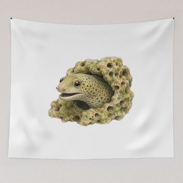 Item preview, Cute Vintage Moray Eel Sticker - Coral Reef Ocean Animal designed and sold by PND7777.