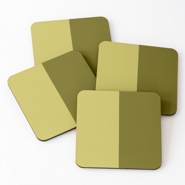 Item preview, Old Gold and Murky Green Minimalist Block Split designed and sold by pluielegere.