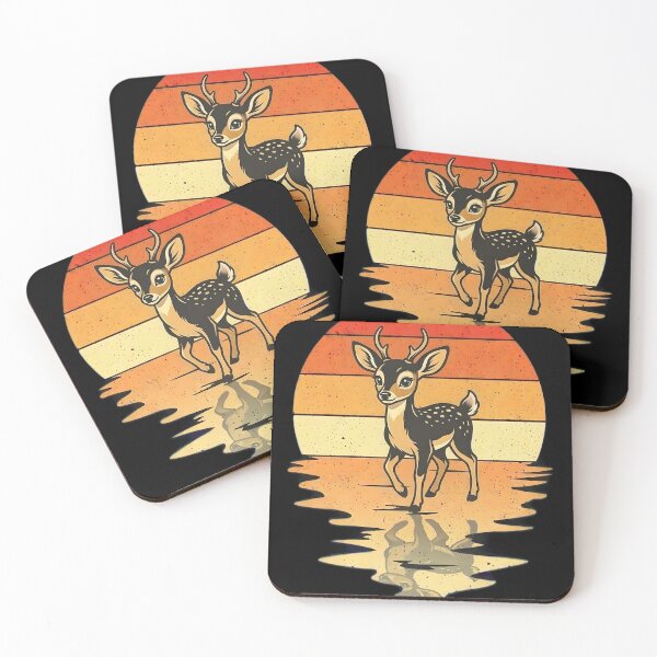 Item preview, Cute Deer Retro Sunset Vintage Baby Fawn Nature Lover designed and sold by Occasional House.