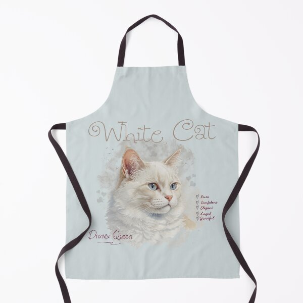 Item preview, Cute Watercolor White Cat Drama Queen Aesthetic Illustration designed and sold by KaBaRen.