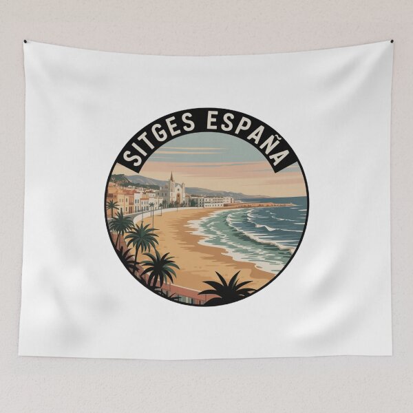 Item preview, Sitges España: Mediterranean Sunset Emblem designed and sold by CircinusStore.